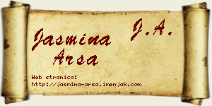 Jasmina Arsa vizit kartica